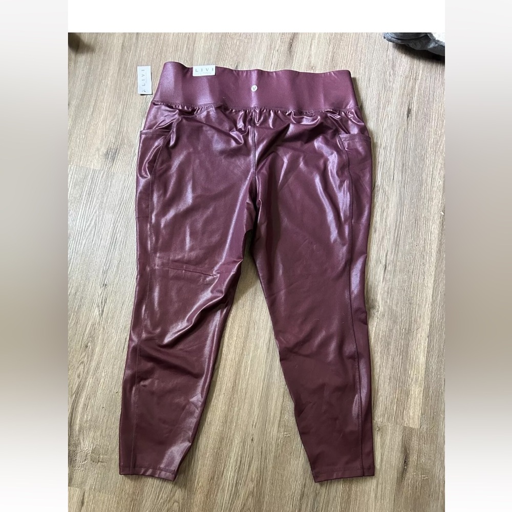 Lane Bryant Viva 7/8 Leggings Maroon 20/24
